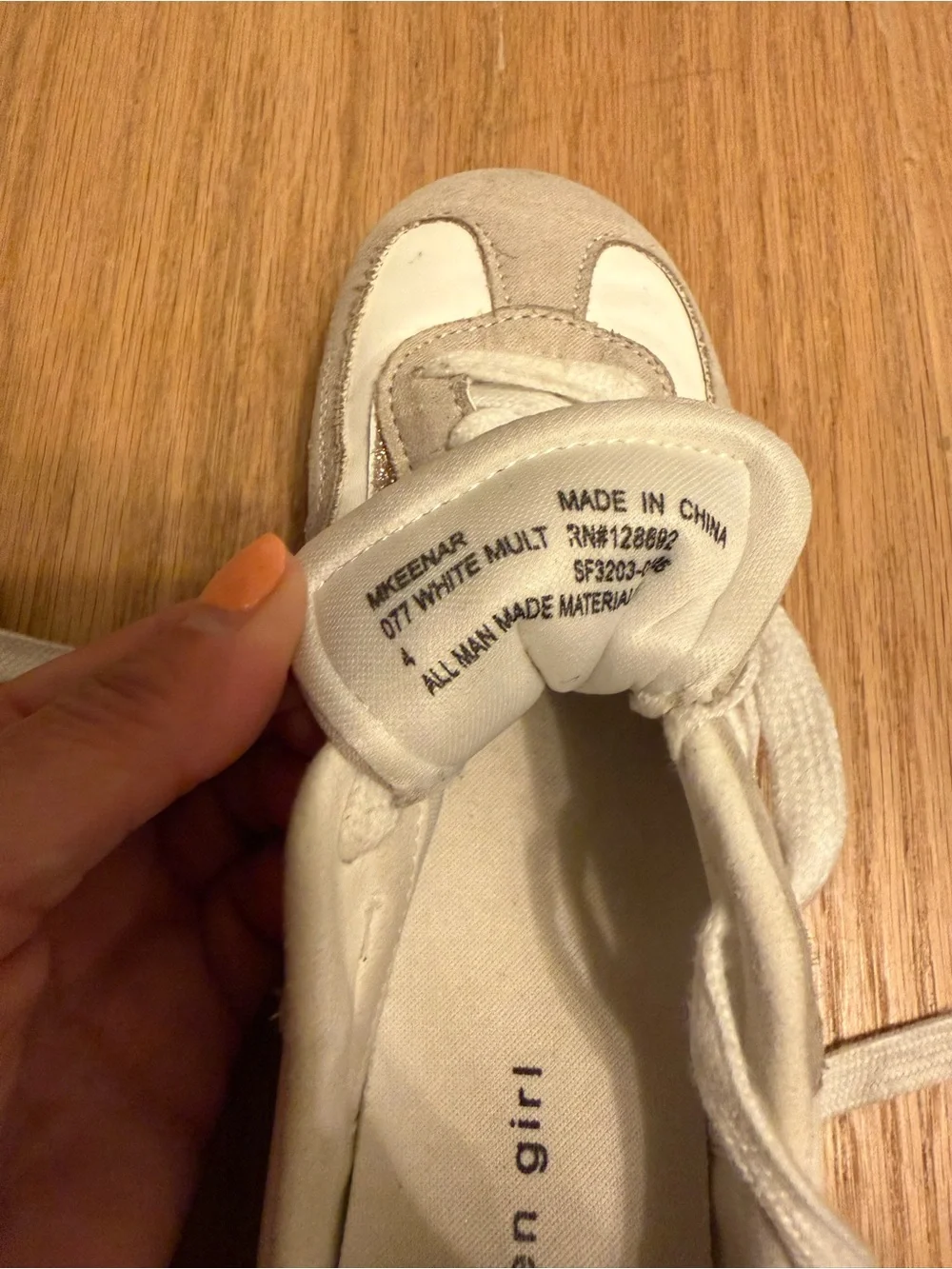 Madden Girl Women's Cream & Taupe Lace-Up Retro Sneakers